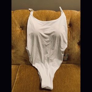 White One-Piece Swim Suit